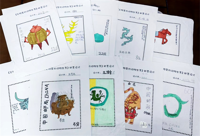 童心绘邮票，文物藏方寸——郑州市南阳路第二小学开展文物邮票设计活动