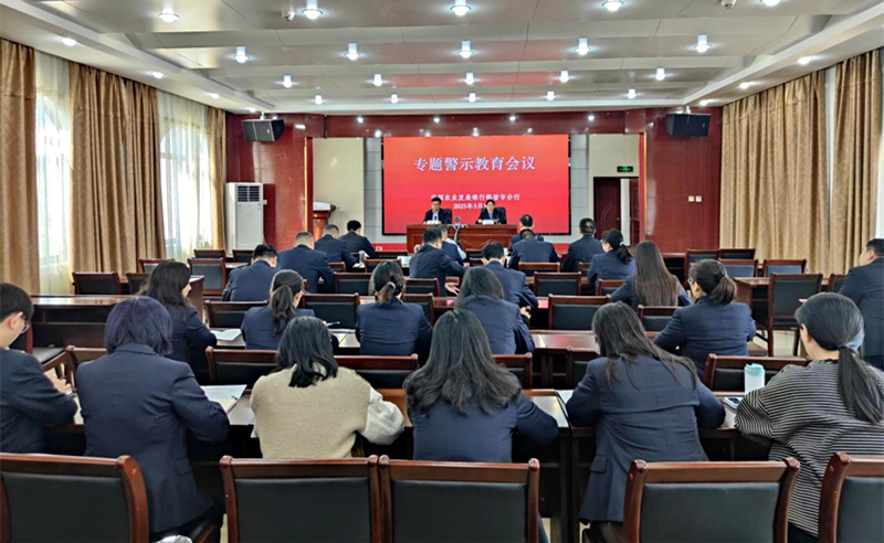廉政党课筑防线  清风正气扬新篇 ——中国农业发展银行鹤壁市分行召开专题警示教育大会