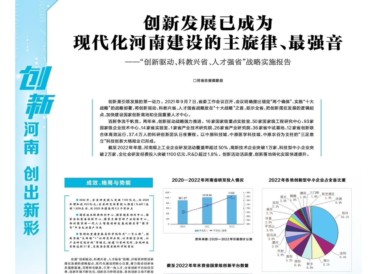 “创新驱动、科教兴省、人才强省”战略实施报告